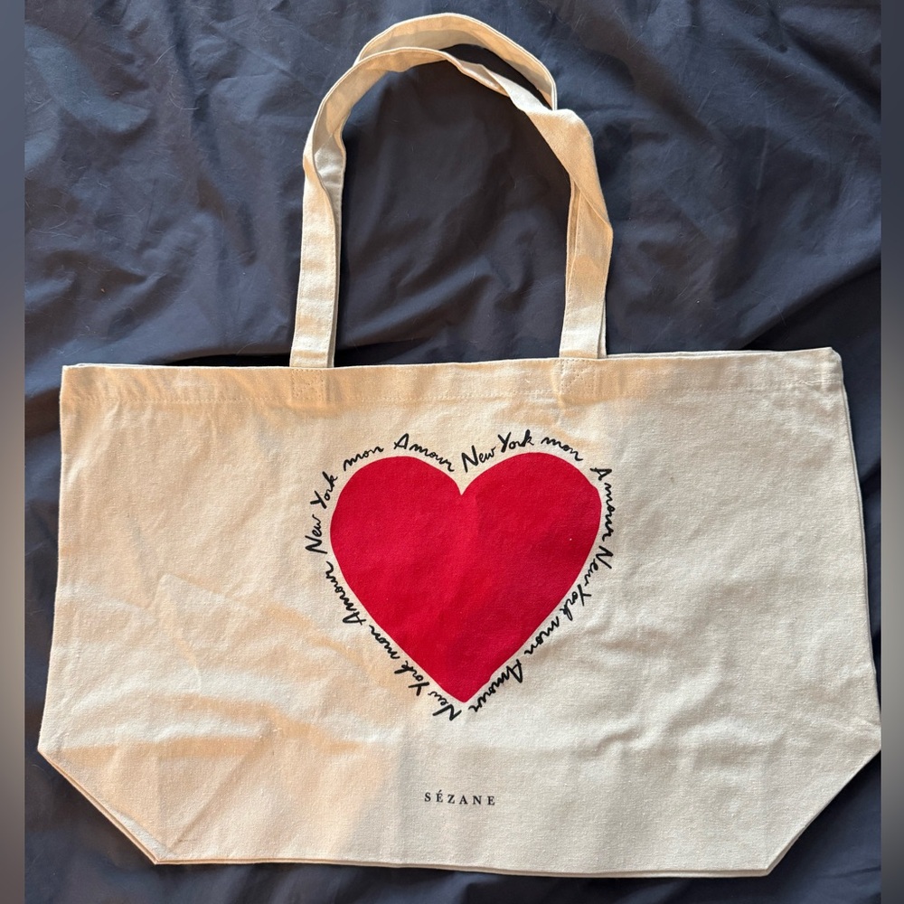 Sezane New York Mon Amour Limited Edition Tote